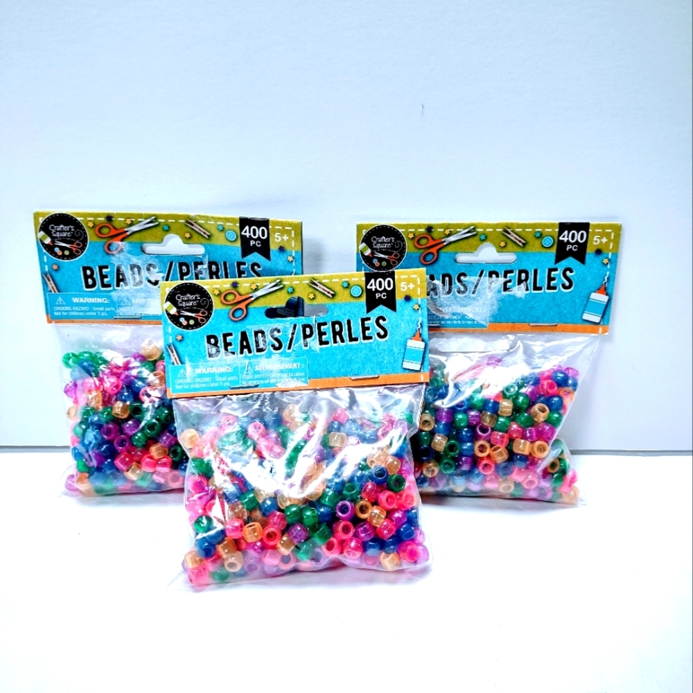 Crafter's Square Beads Perles 1200 Count Bundle